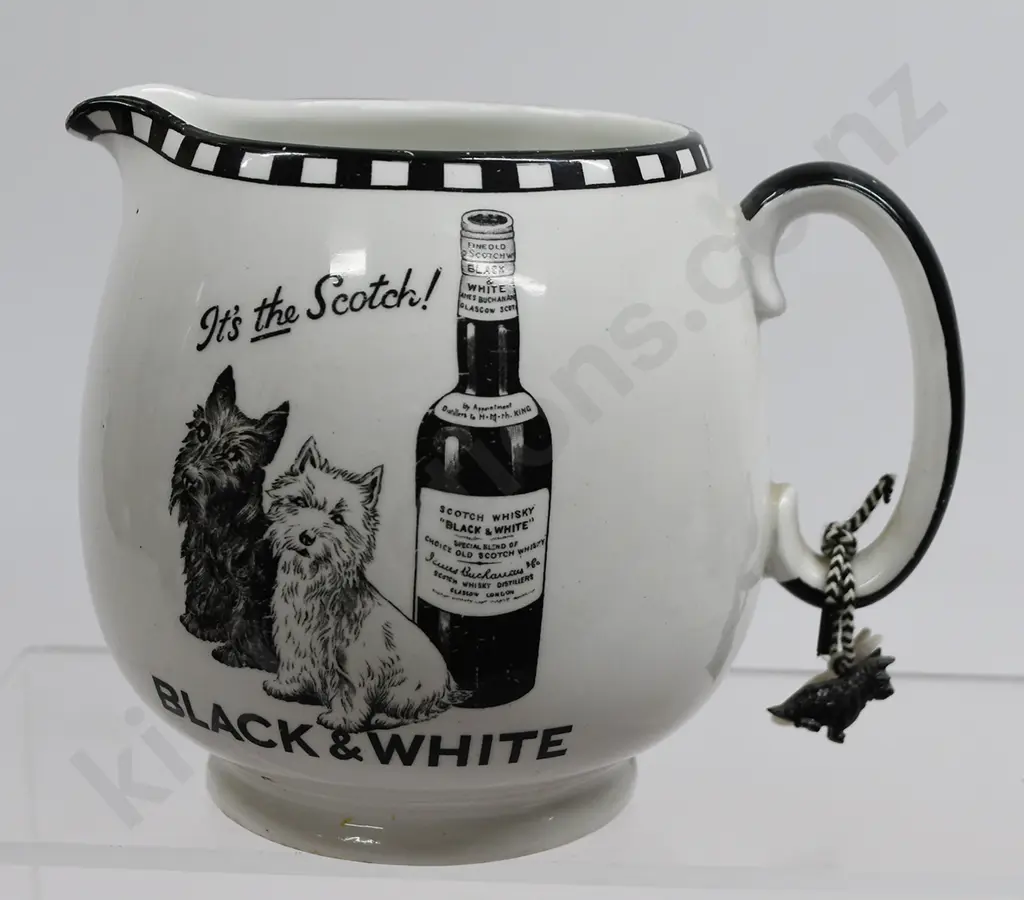 BUCHANAN’S BLACK & WHITE WHISKY ADVERTISING WATER JUG Image 1++