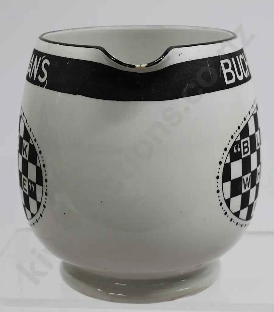BUCHANAN’S BLACK & WHITE WHISKY ADVERTISING WATER JUG Image 1++