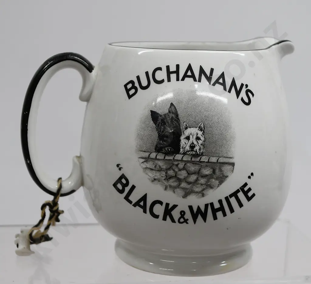 BUCHANAN’S BLACK & WHITE WHISKY ADVERTISING WATER JUG Image 1++