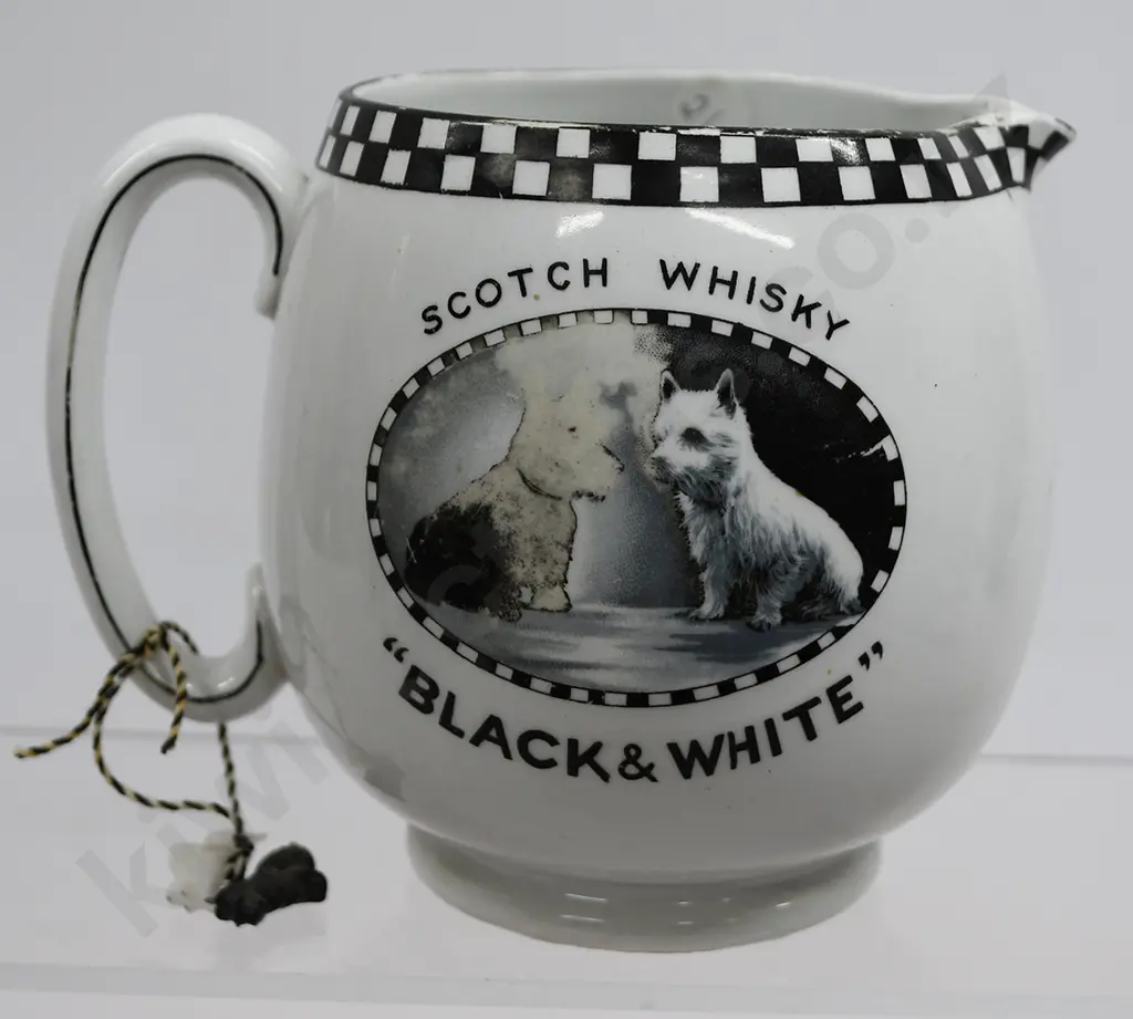 BUCHANAN’S BLACK & WHITE WHISKY ADVERTISING WATER JUG Image 1++