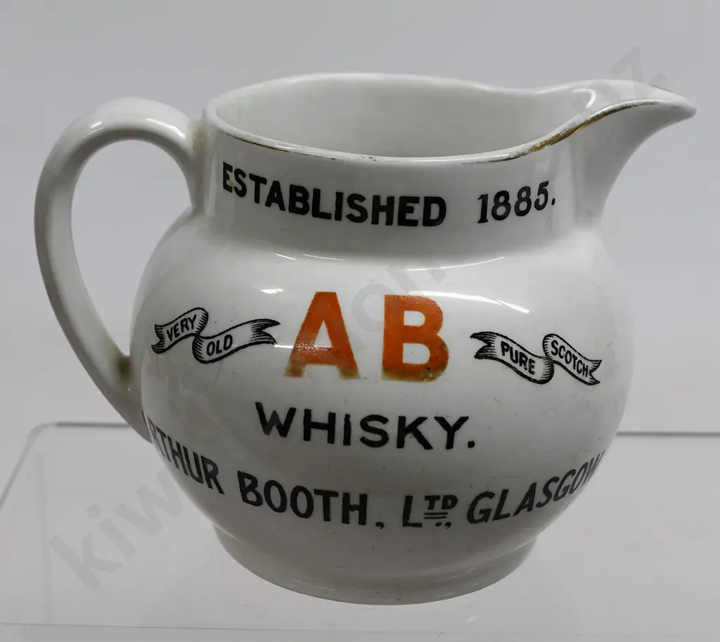 ARTHUR BOOTH WHISKY ADVERTISING WATER JUG Image 1++