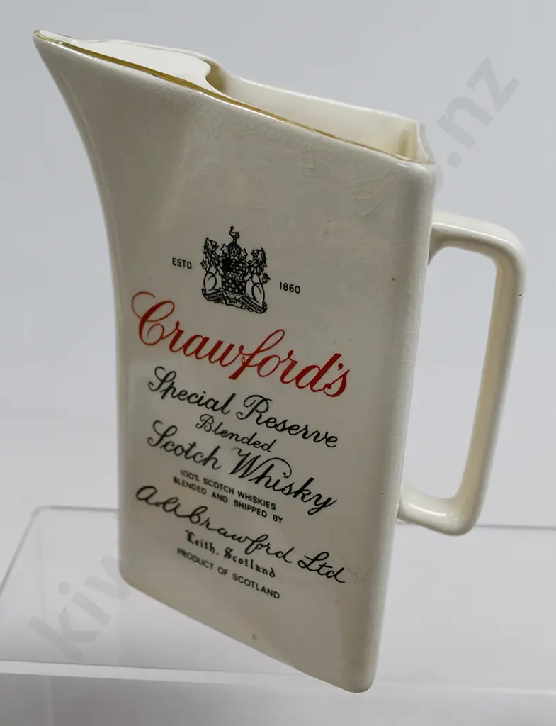 CRAWFORD'S SCOTCH WHISKY  ADVERTISING WATER JUG Image 1++