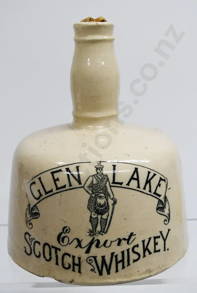 GLEN LAKE STONEWARE WHISKEY JUG Image 1++