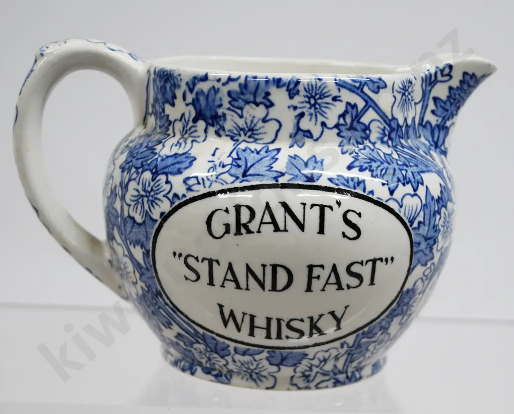 GRANT'S "STAND FAST" WHISKY ADVERTISING WATER JUG Image 1++