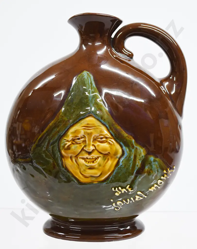 ROYAL DOULTON KINGSWARE JOVIAL MONK FLASK Image 1++