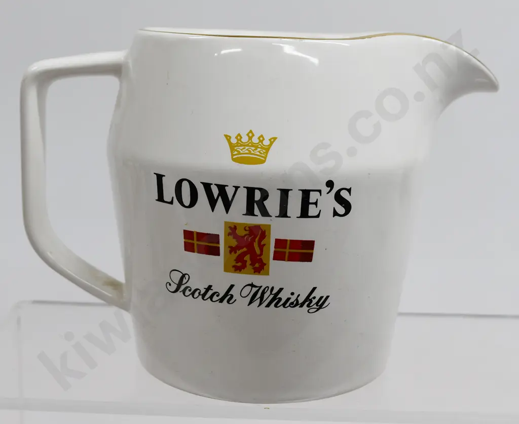 LOWRIE SCOTCH WHISKY ADVERTISING WATER JUG Image 1++