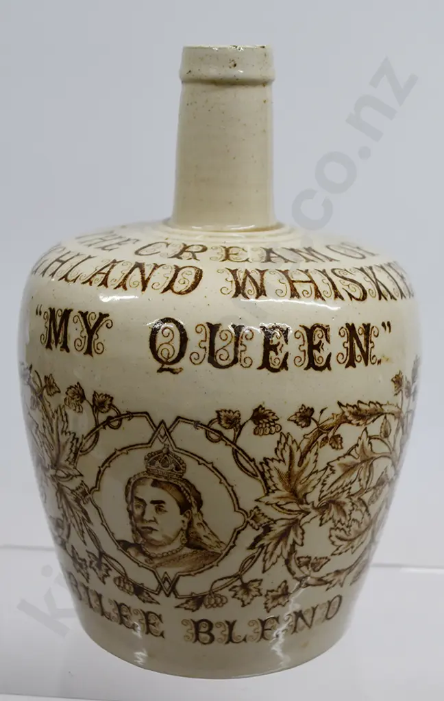 MY QUEEN STONEWARE WHISKY JUG Image 1++