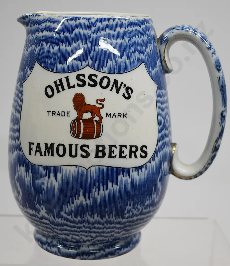 OHLSSON'S FAMOUS BEERS ADVERTISING WATER JUG Image 1++