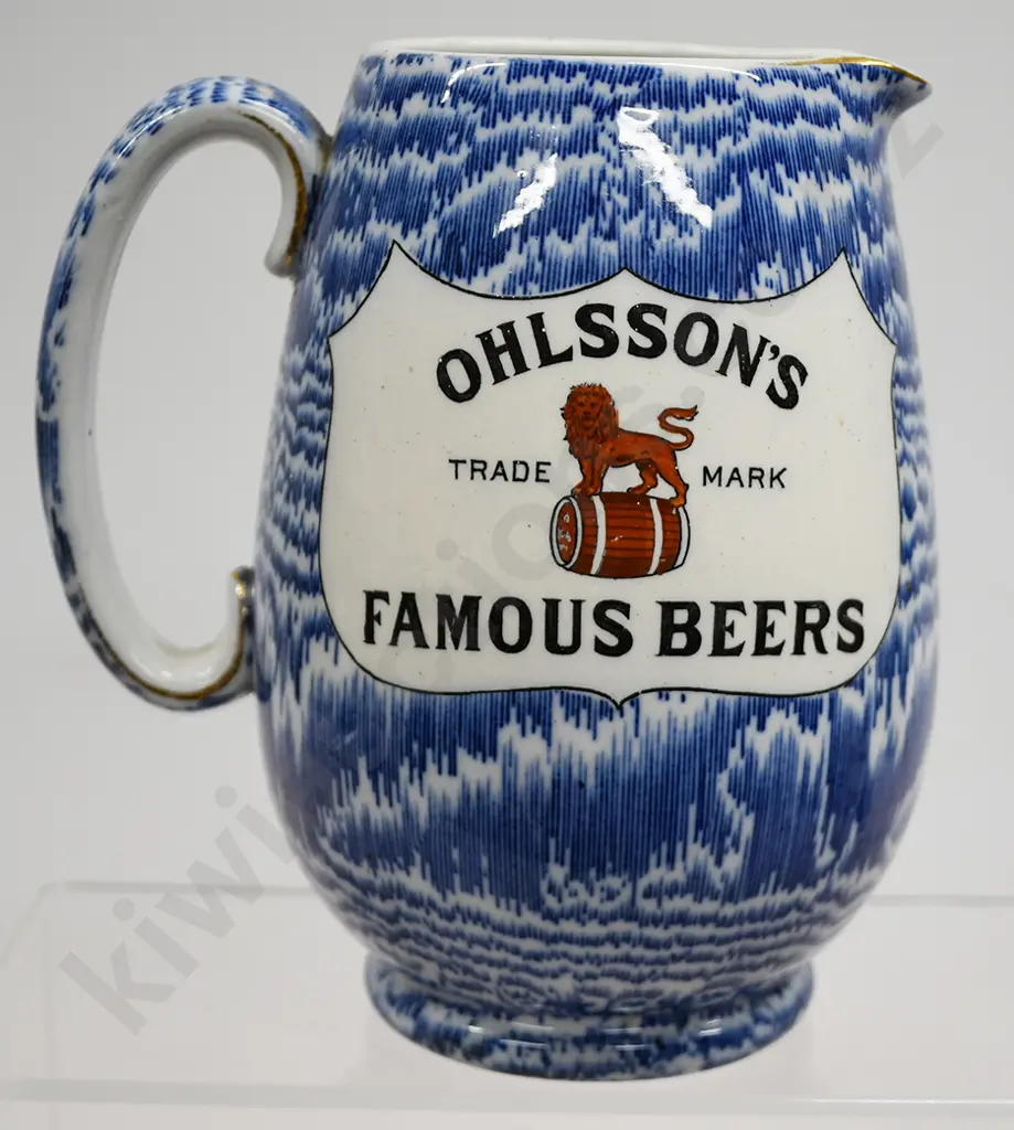 OHLSSON'S FAMOUS BEERS ADVERTISING WATER JUG Image 1++