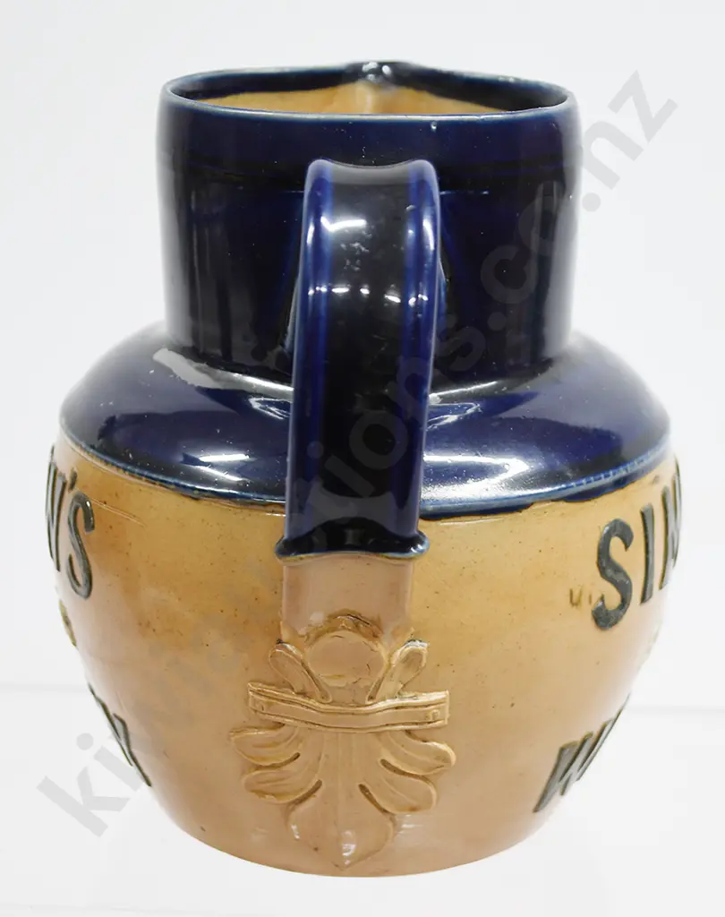 SIMPSON'S STONEWARE ADVERTISING WHISKY WATER JUG Image 1++
