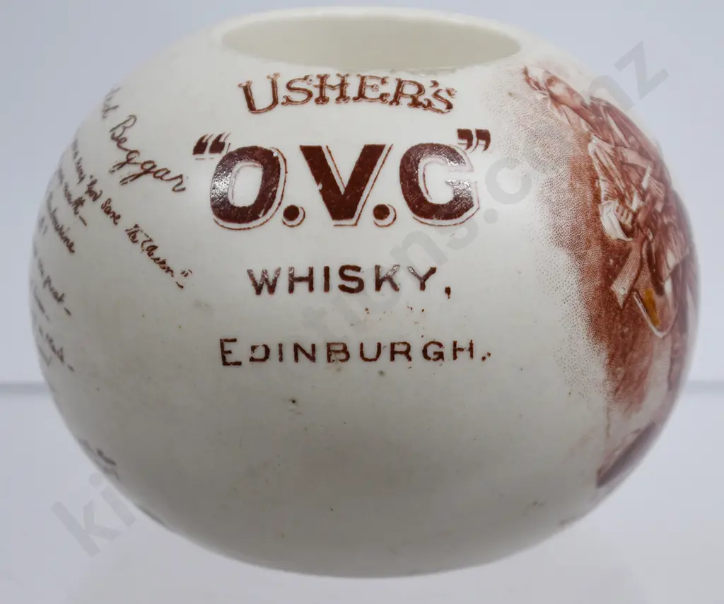 USHER’S OVG WHISKY ADVERTISING VESTA HOLDER Image 1++