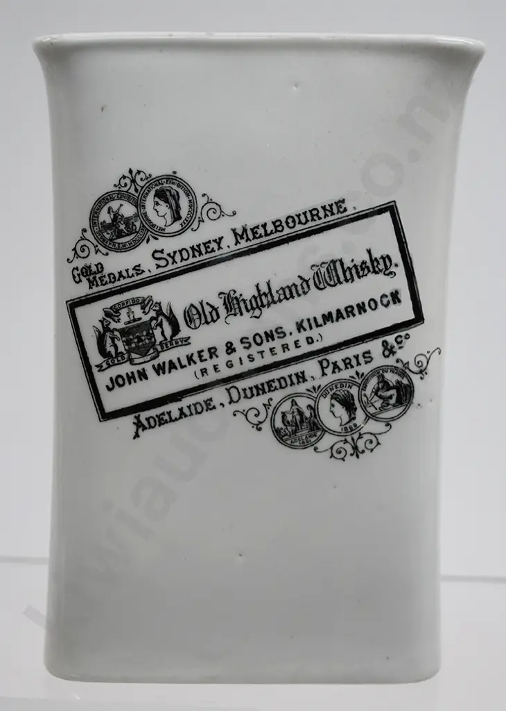 WALKER'S KILMARNOCK WHISKY ADVERTISING WATER JUG Image 1++