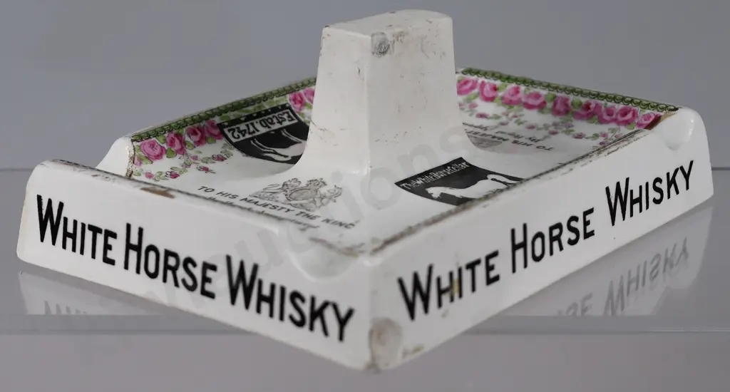 WHITE HORSE WHISKY MATCH HOLDER/ASHTRAY Image 1++