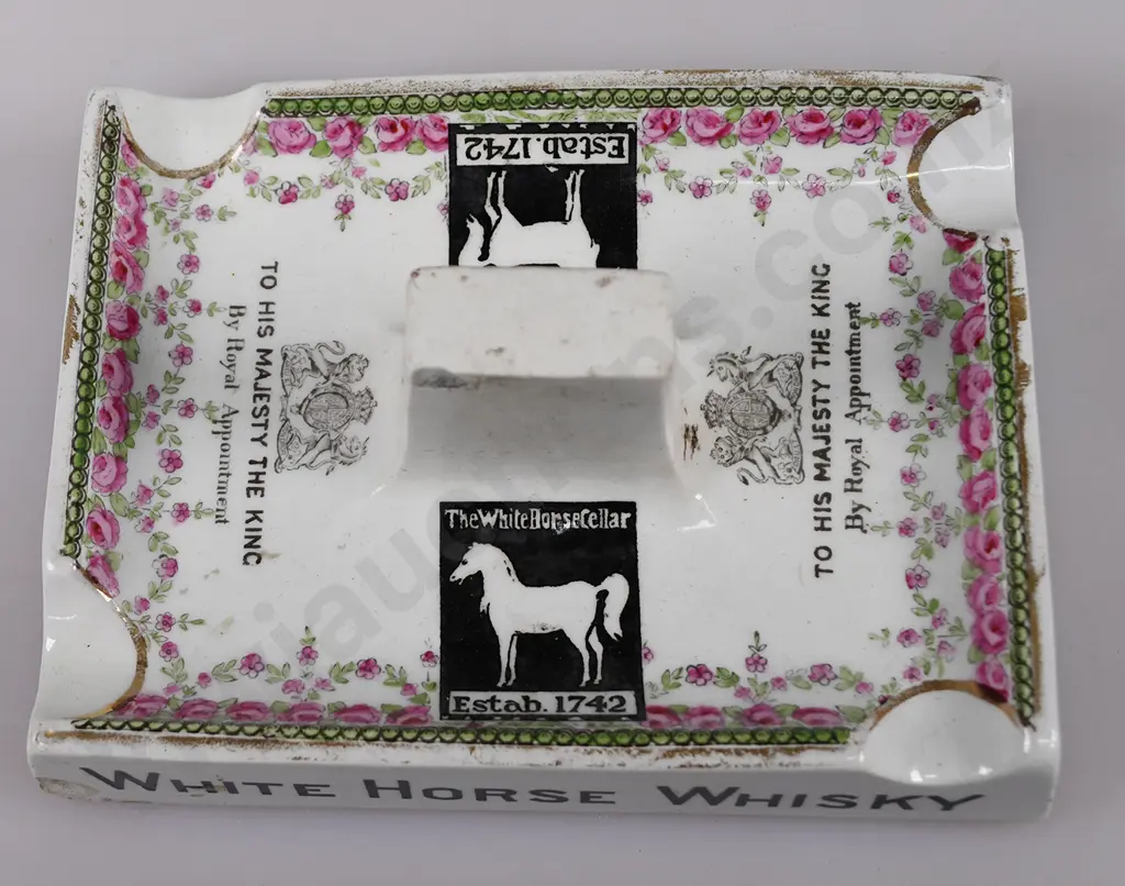 WHITE HORSE WHISKY MATCH HOLDER/ASHTRAY Image 1++