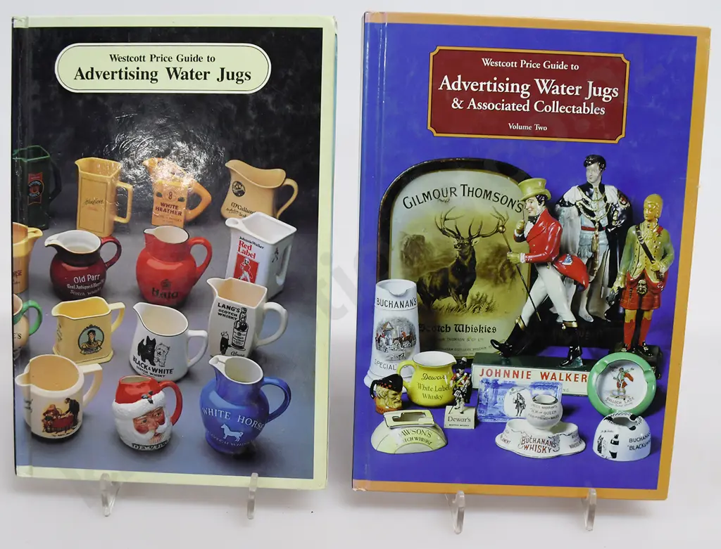 WESTCOTT GUIDE TO ADVERTISING WATER JUGS, 2 BOOKS Image 1++