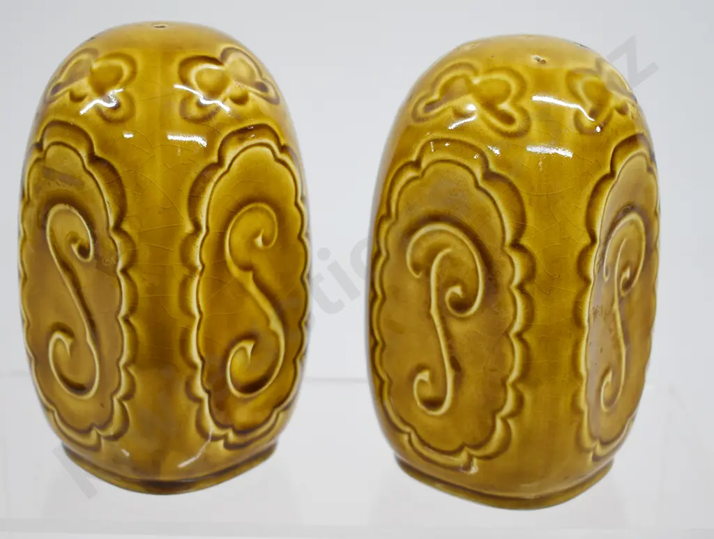 CROWN LYNN BARBEQUE SALT & PEPPER 1970's Image 1++