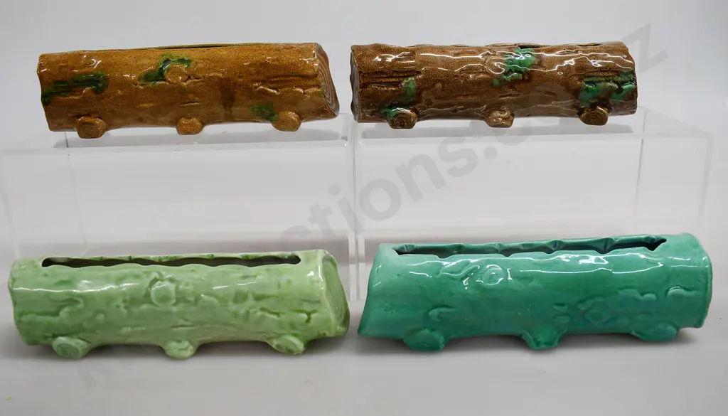 O C STEPHENS DUNEDIN LOG TROUGH VASES Image 1++