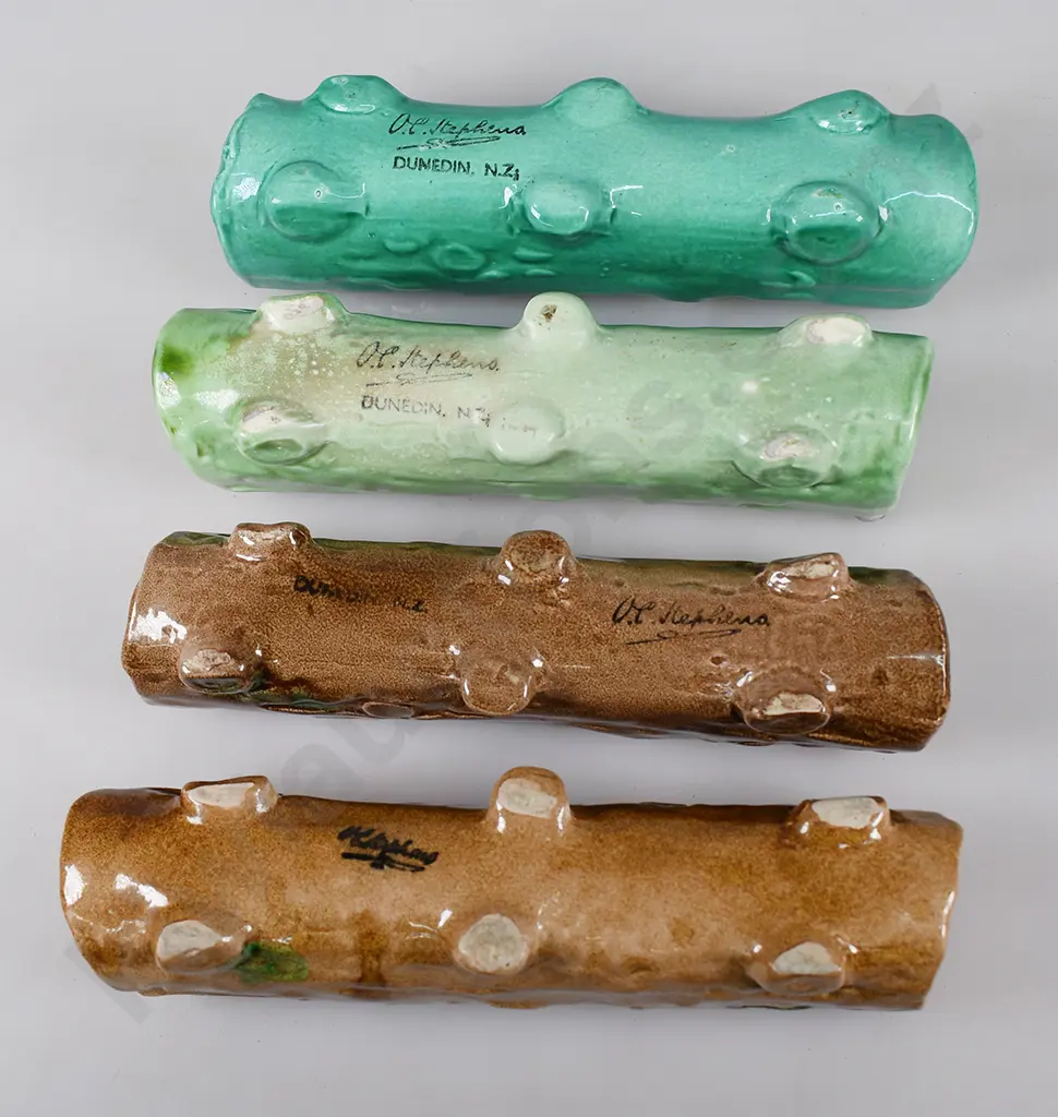 O C STEPHENS DUNEDIN LOG TROUGH VASES Image 1++