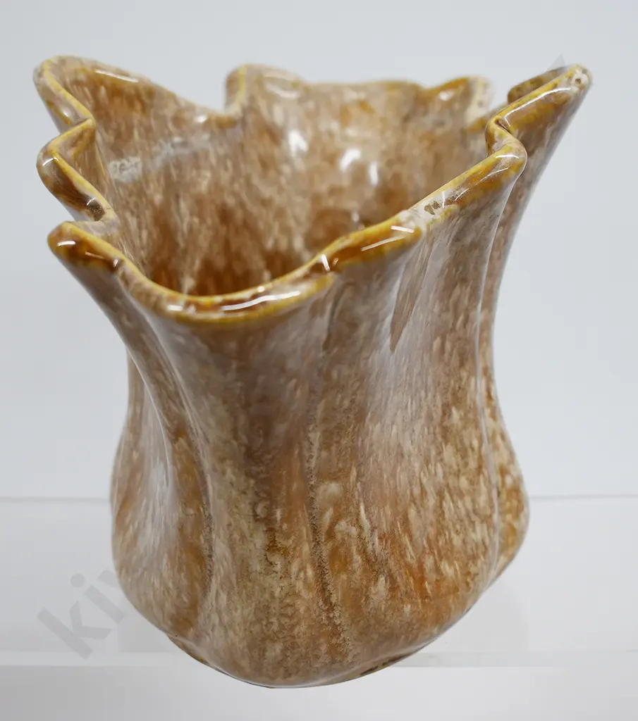 CROWN LYNN FLUTED COW BELL VASE NUMBER 44 Image 1++