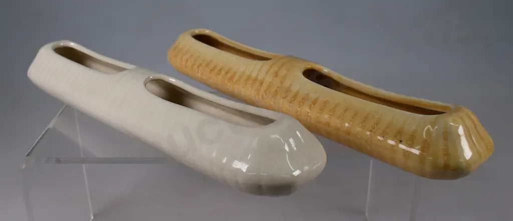 CROWN LYNN DOUBLE HOLE TROUGH VASES Image 1++