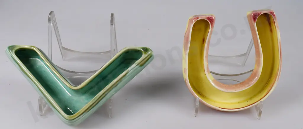 CROWN LYNN ASSORTED TROUGH VASES Image 1++