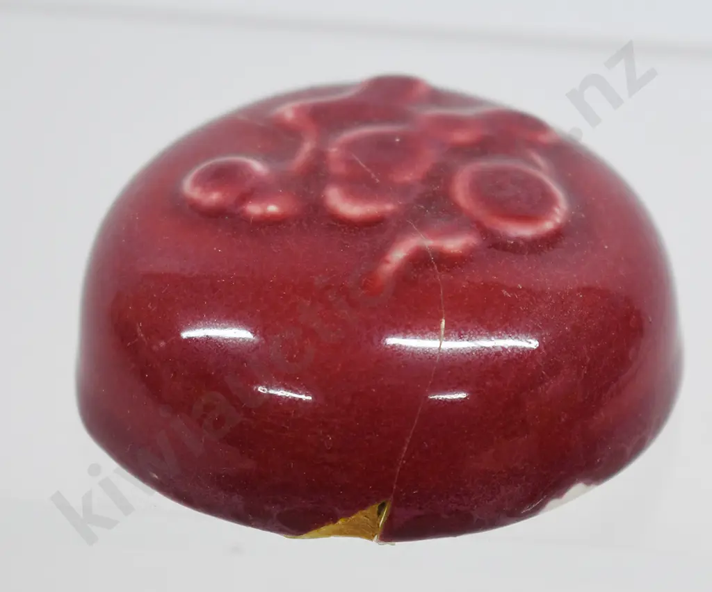 CROWN LYNN LIDDED GINGER JAR PLUM Image 1++
