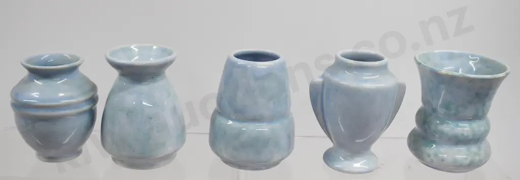 CROWN LYNN BLUE MINI VASES Image 1++