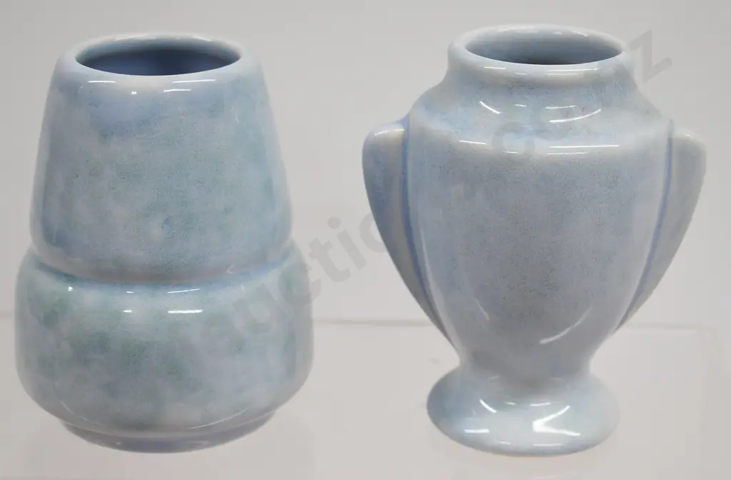 CROWN LYNN BLUE MINI VASES Image 1++