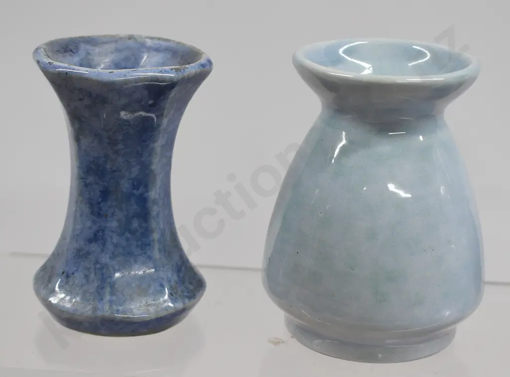 CROWN LYNN BLUE GLAZED MINI VASES Image 1++