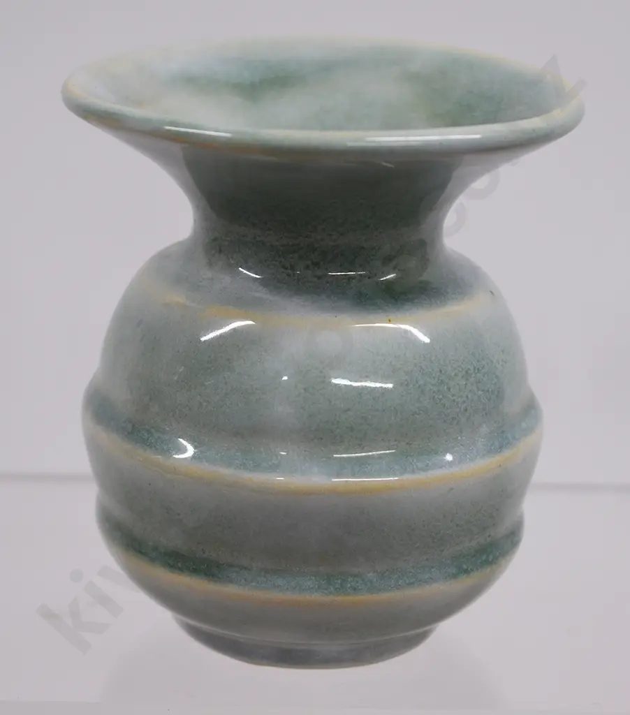 CROWN LYNN BLUE GLAZED MINI VASES Image 1++