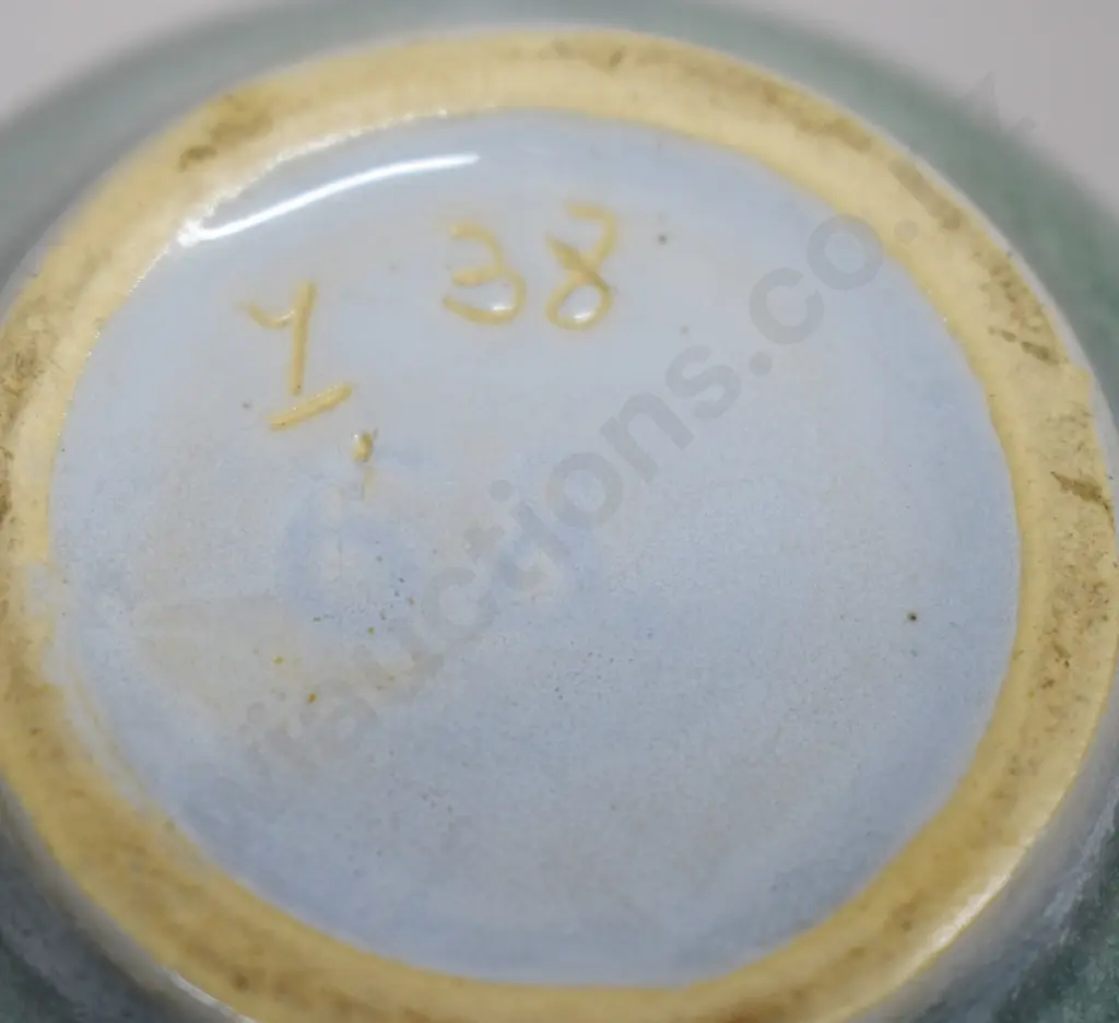 CROWN LYNN BLUE GLAZED MINI VASES Image 1++