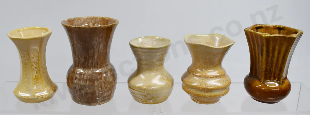 CROWN LYNN GLAZED MINI VASES Image 1++