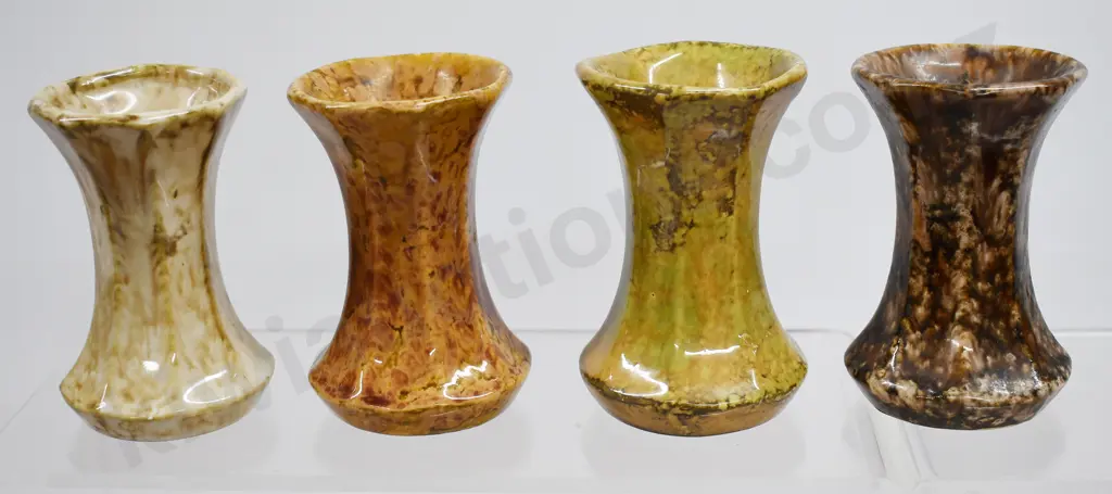 CROWN LYNN GLAZED MINI VASES SHAPE 19 Image 1++