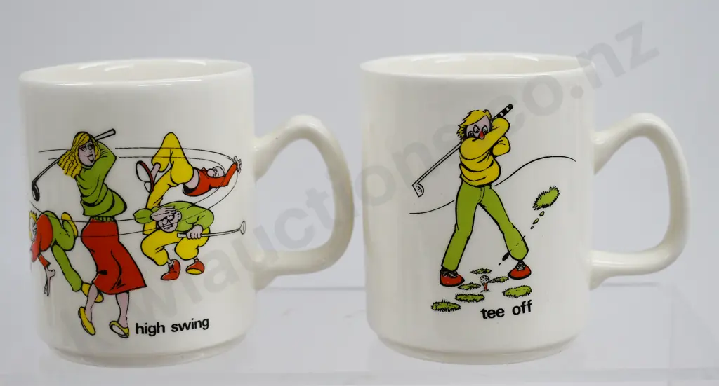 CROWN LYNN CARTOON CHARACTER MUGS & PLATE Image 1++