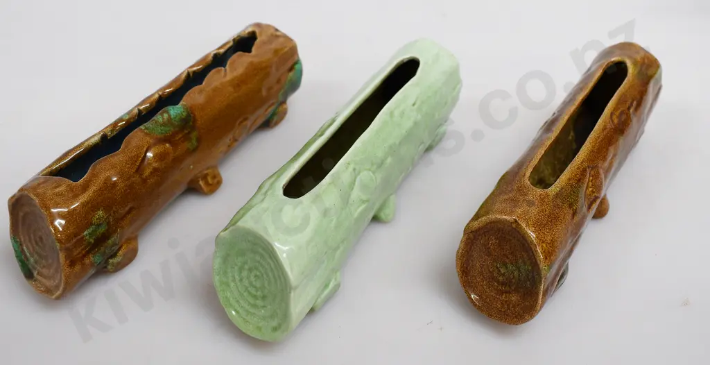 OC STEPHENS DUNEDIN LOG TROUGH VASES Image 1++
