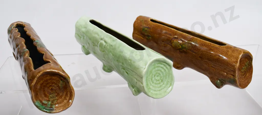 OC STEPHENS DUNEDIN LOG TROUGH VASES Image 1++