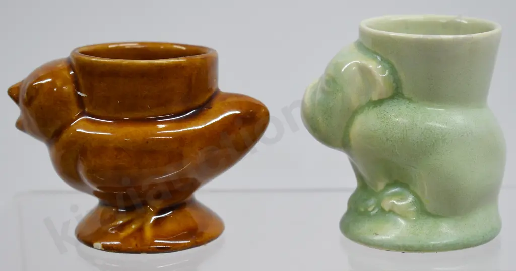 CROWN LYNN MINI VASE & EGG CUPS Image 1++
