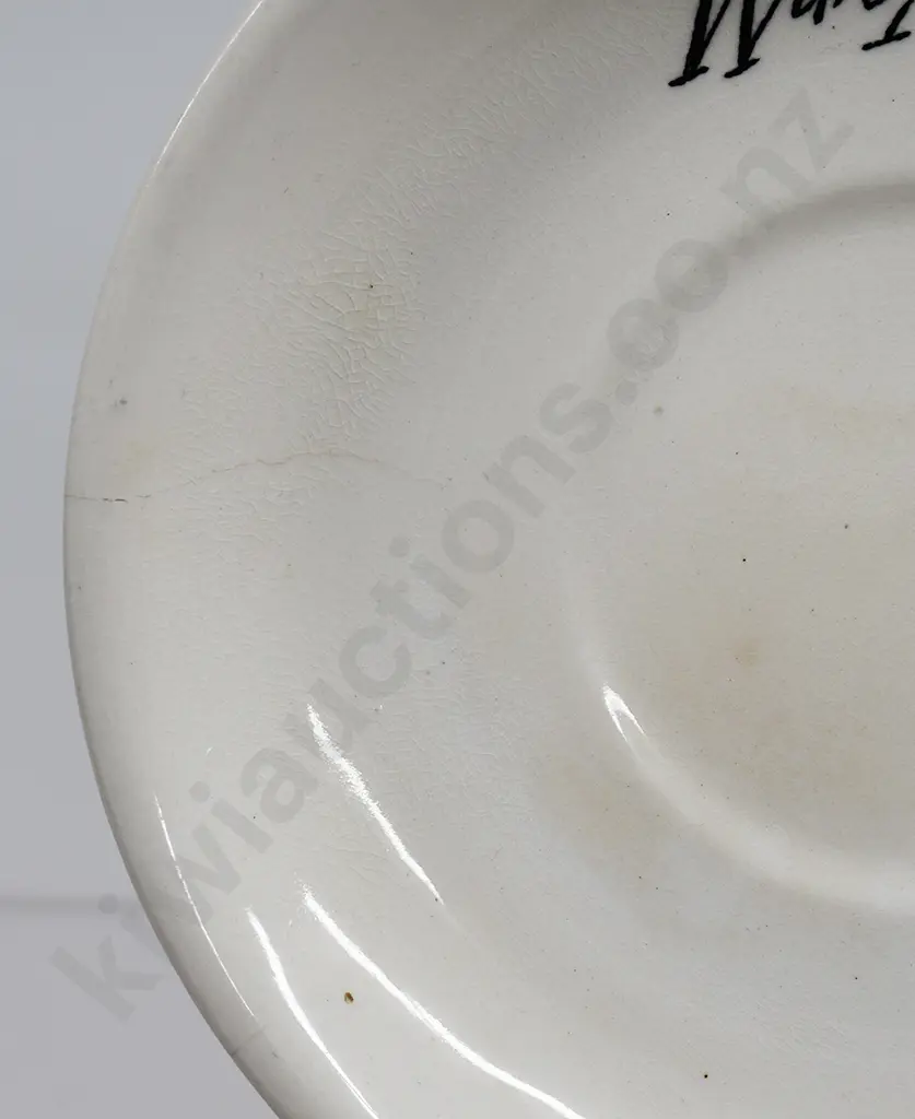 CROWN LYNN MONOGRAMMED CUPS & SAUCERS Image 1++