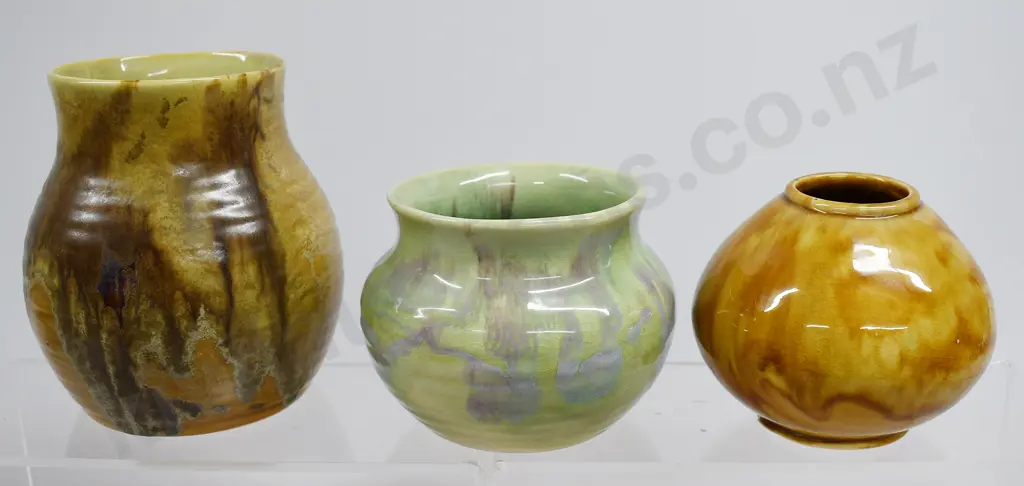 CROWN LYNN AMBRICO VASES NUMBER 31, 22, 38 Image 1++