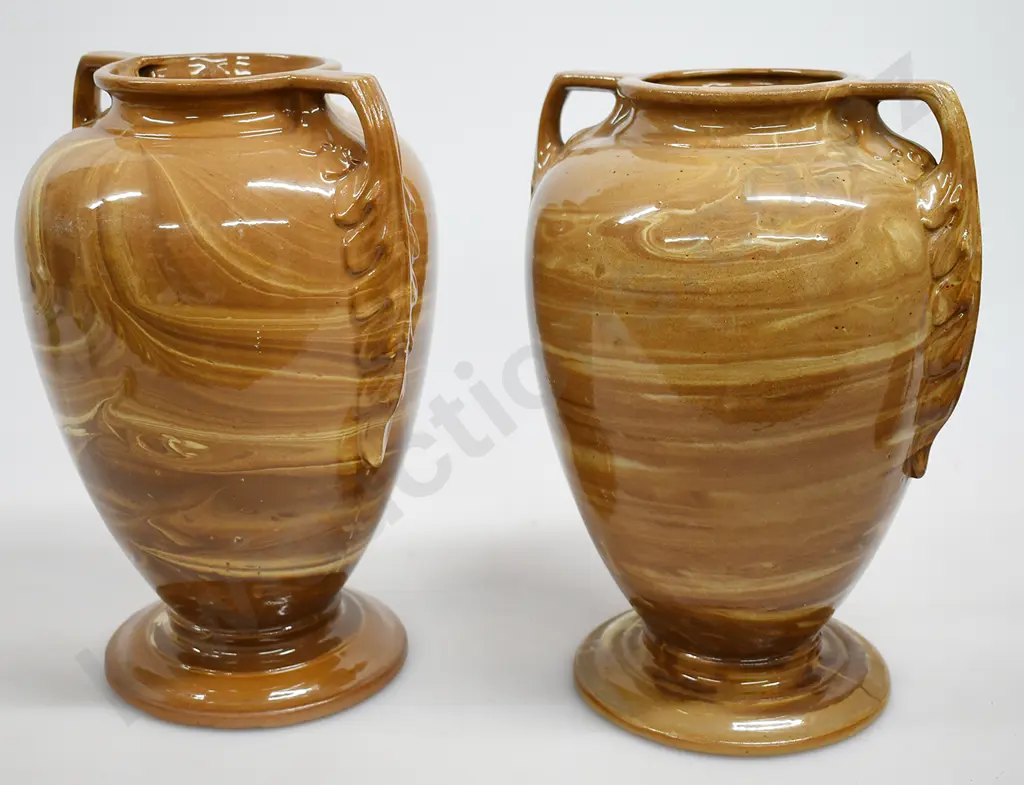 LOVATT TEMUKA GRECIAN STYLE 2 HANDLED VASES Image 1++