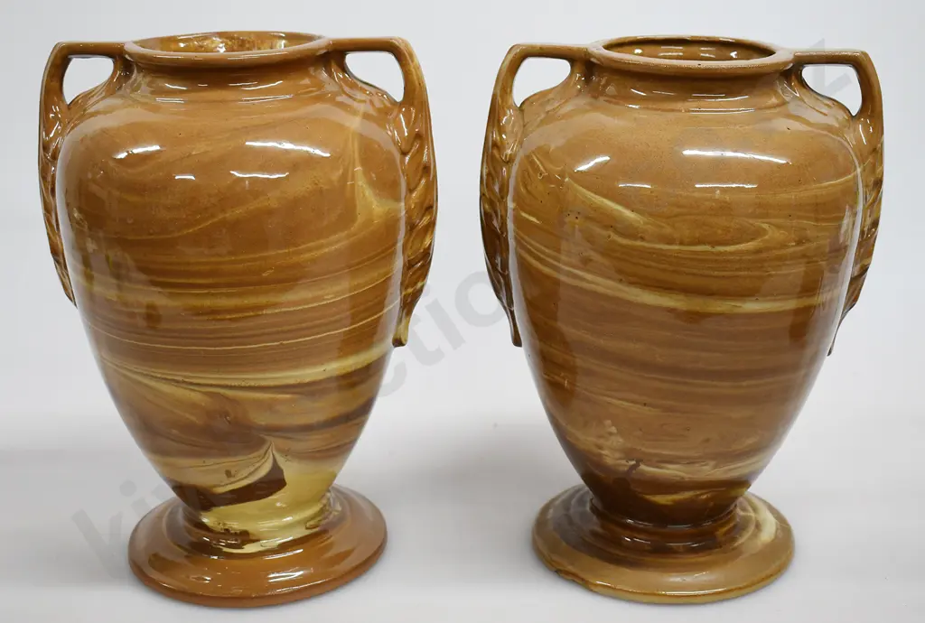 LOVATT TEMUKA GRECIAN STYLE 2 HANDLED VASES Image 1++