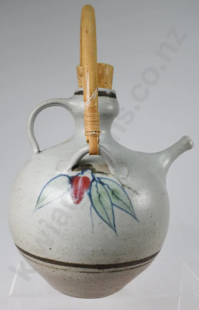 NEIL GRANT DUNEDIN, STUDIO POTTERY OIL POURER POT & VASE Image 1++