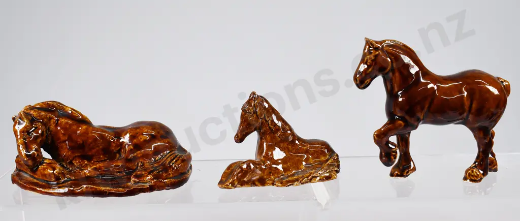 BROWN GLAZED HORSES Image 1++