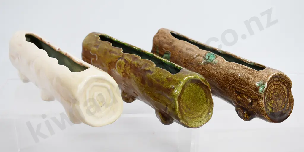 OC STEPHENS DUNEDIN LOG TROUGH VASES Image 1++