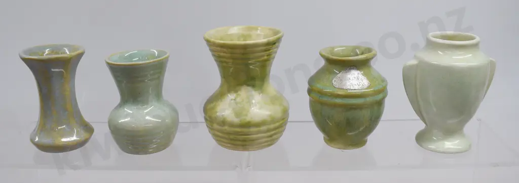 CROWN LYNN GLAZED MINI VASES Image 1++