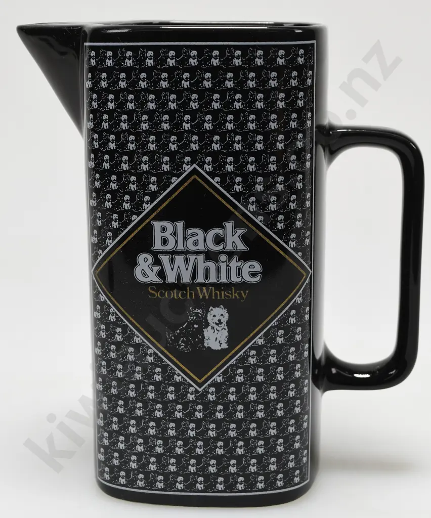 BLACK & WHITE WHISKY WATER JUG Image 1++