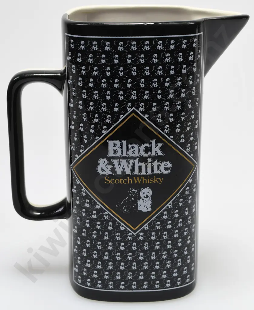 BLACK & WHITE WHISKY WATER JUG Image 1++