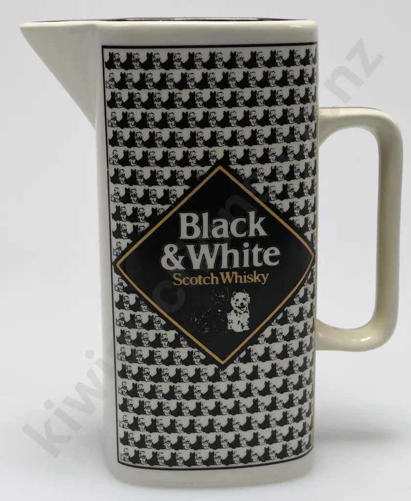 BLACK & WHITE WHISKY WATER JUG Image 1++