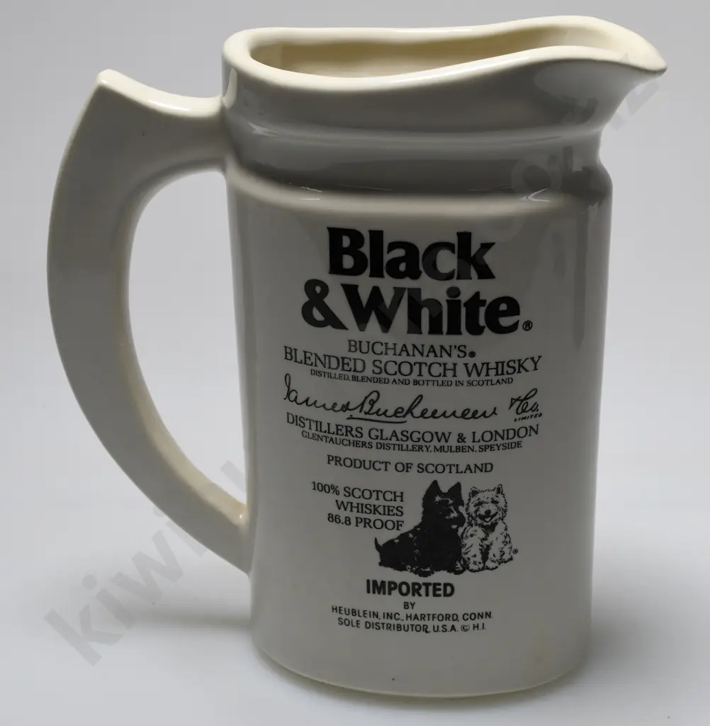 BLACK & WHITE WHISKY WATER JUGS Image 1++