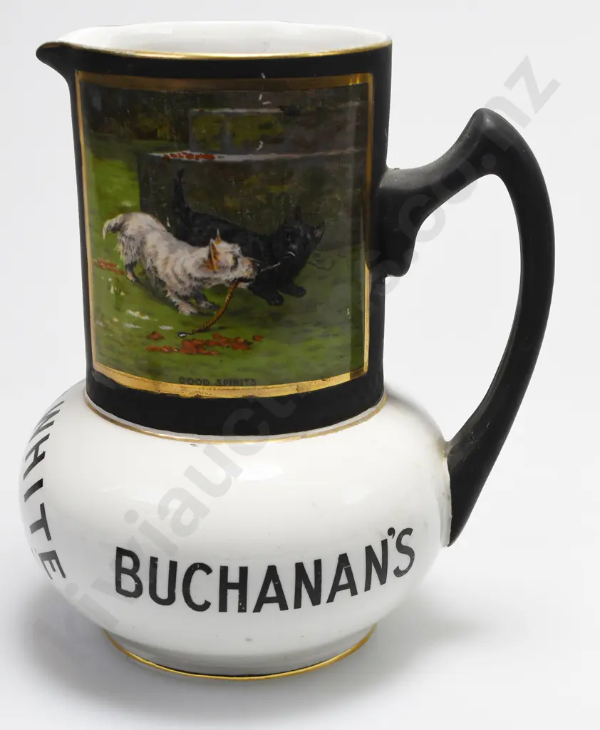 BUCHANAN'S BLACK & WHITE WHISKY WATER JUG Image 1++